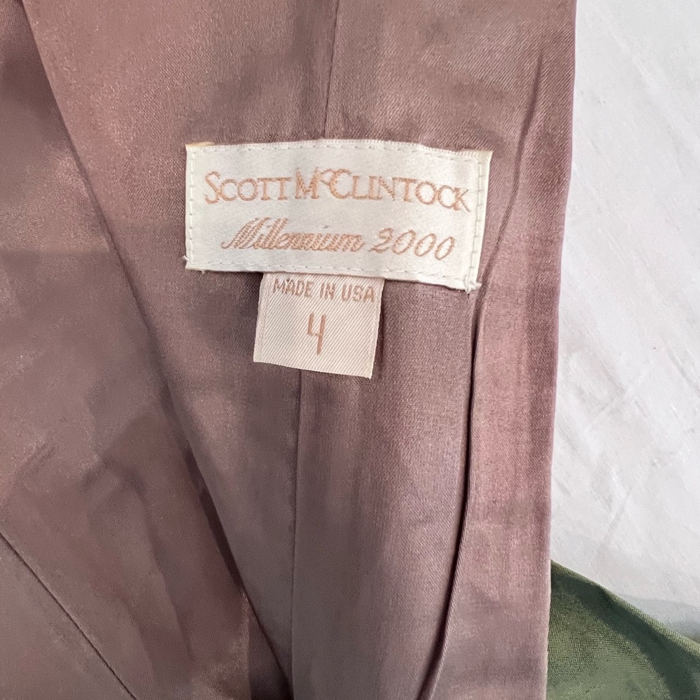 Y2K vintage green strapless gown by Scott McClintock. Size 4 - Picture 6 of 8